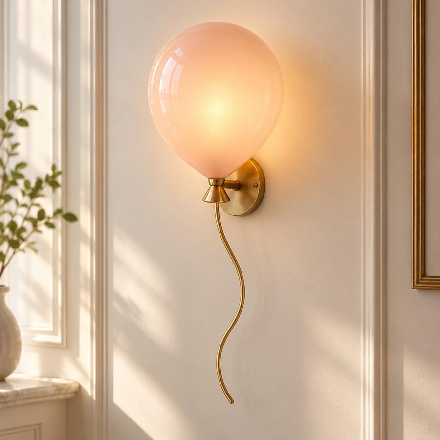 Peach Balloon Wall Sconce
