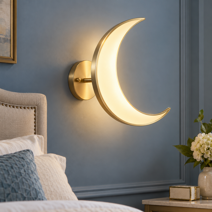 Golden Crescent Wall Sconce