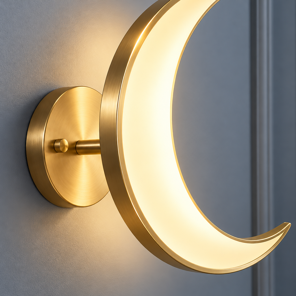 Golden Crescent Wall Sconce
