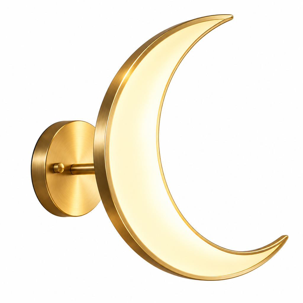 Golden Crescent Wall Sconce