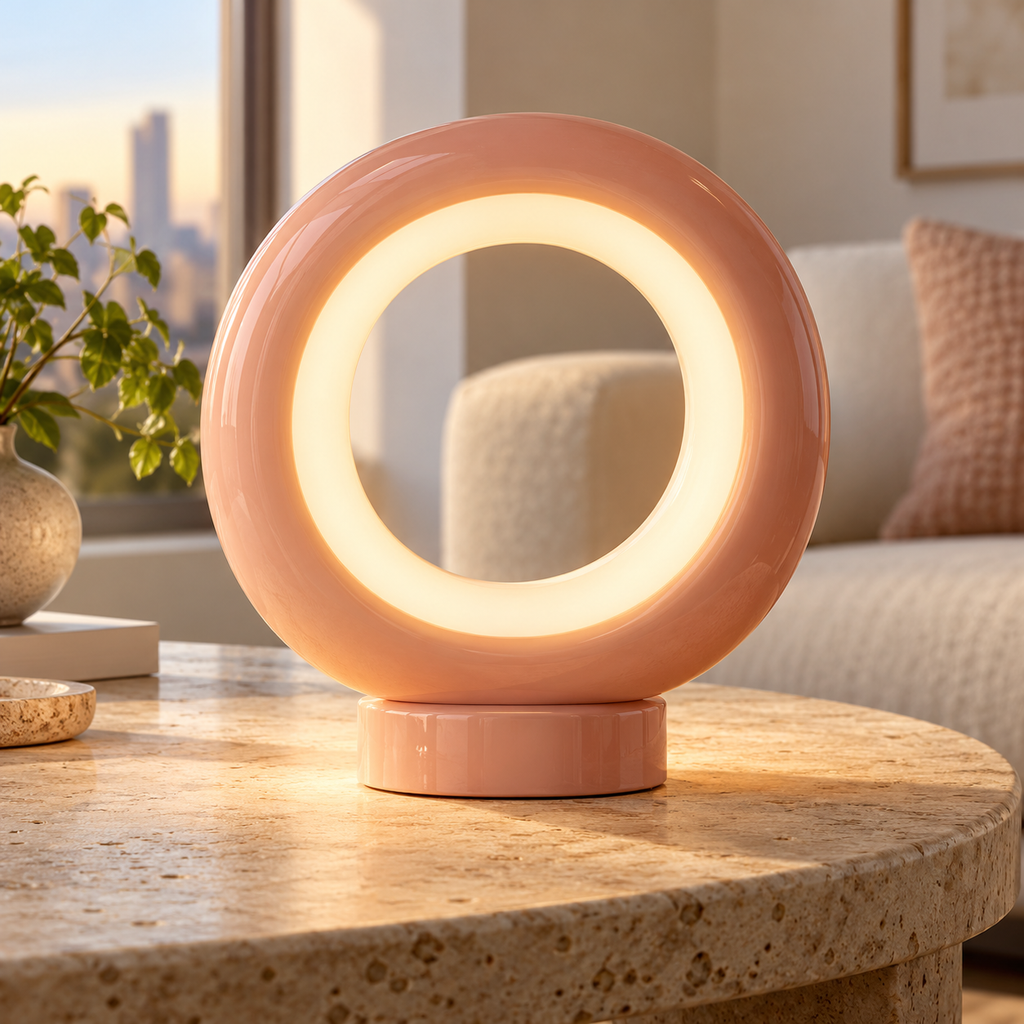 Peach Donut Table Lamp