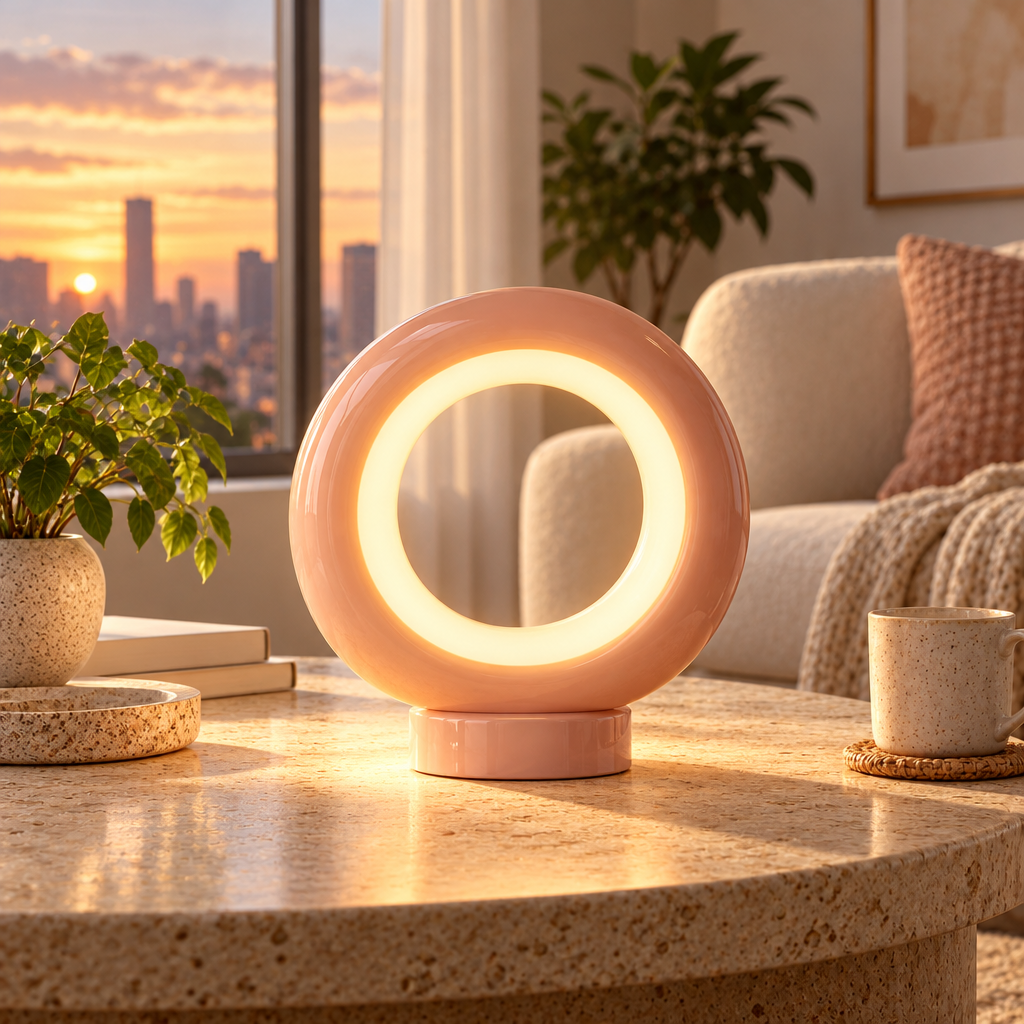 Peach Donut Table Lamp
