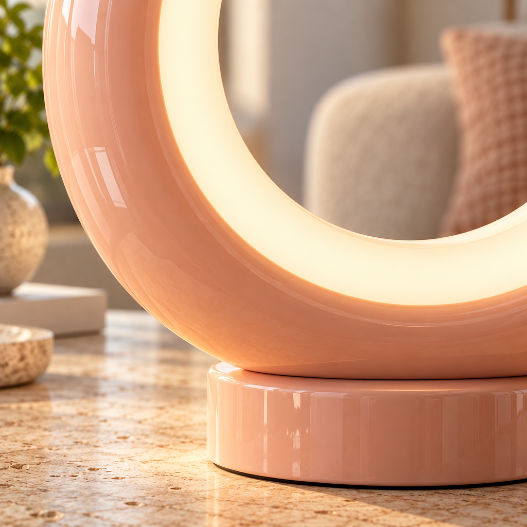 Peach Donut Table Lamp