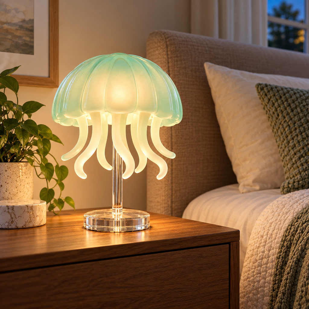 Mint Jellyfish Table Lamp