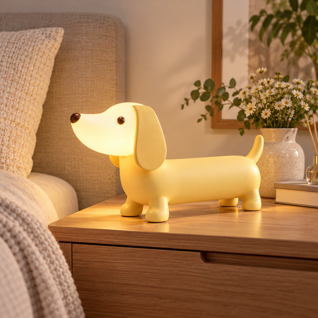 Yellow Dachshund Table Lamp