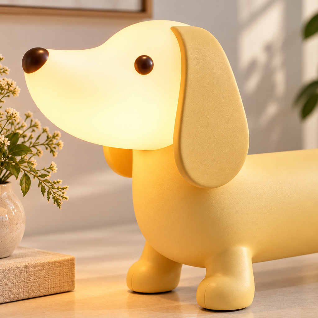 Yellow Dachshund Table Lamp