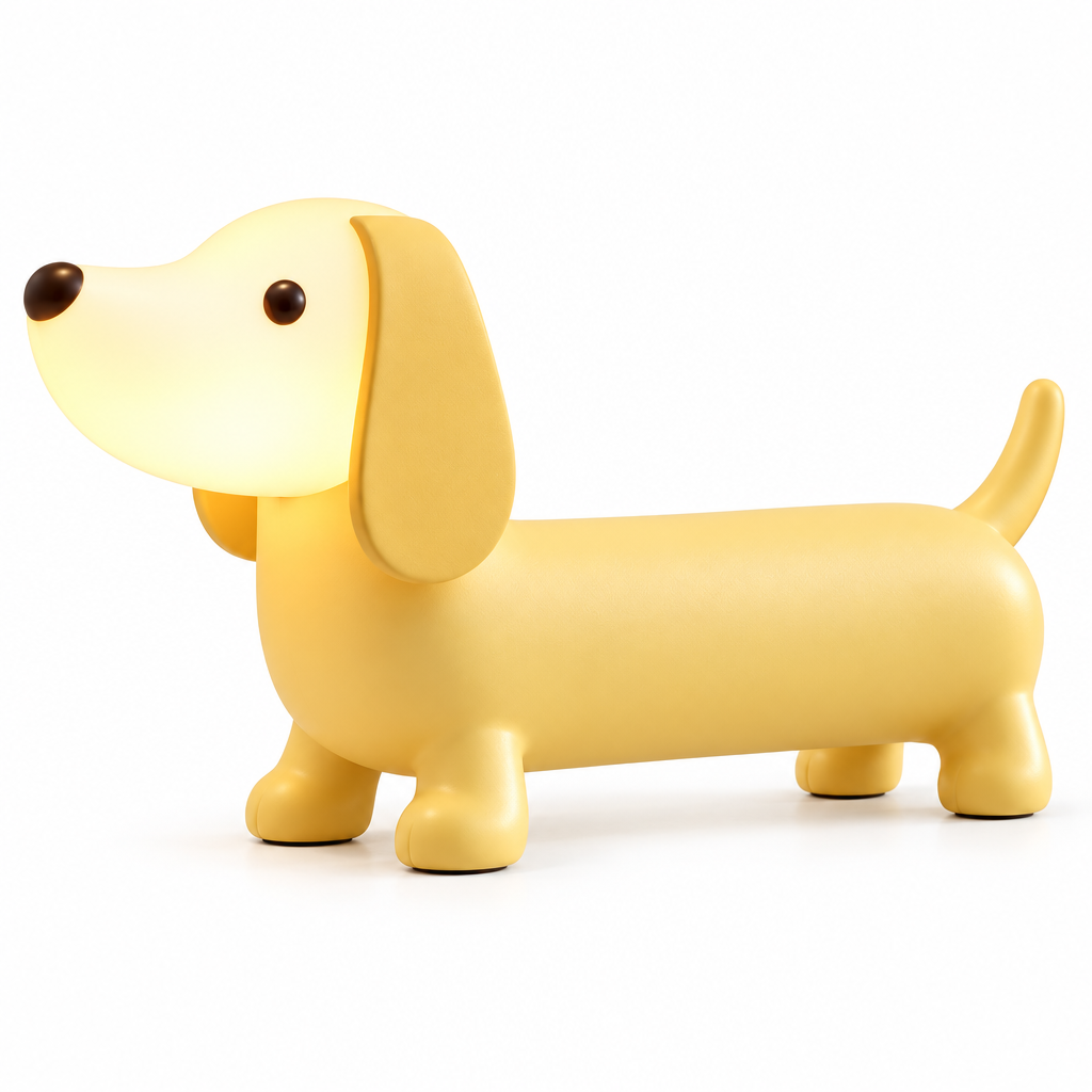 Yellow Dachshund Table Lamp