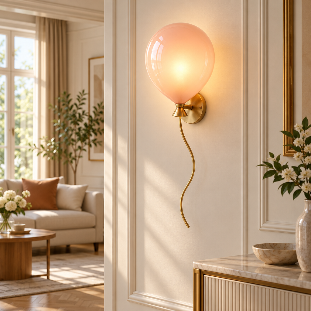 Peach Balloon Wall Sconce