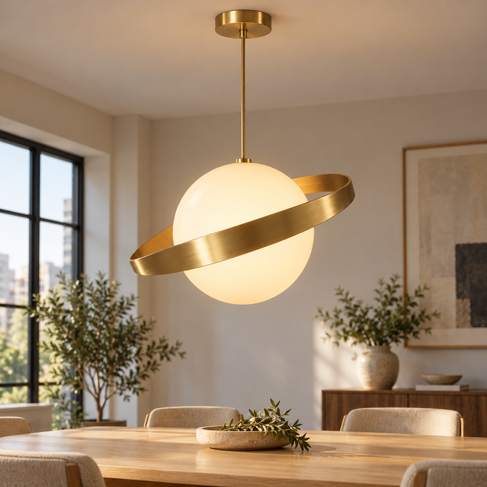 Saturn Globe Pendant Light