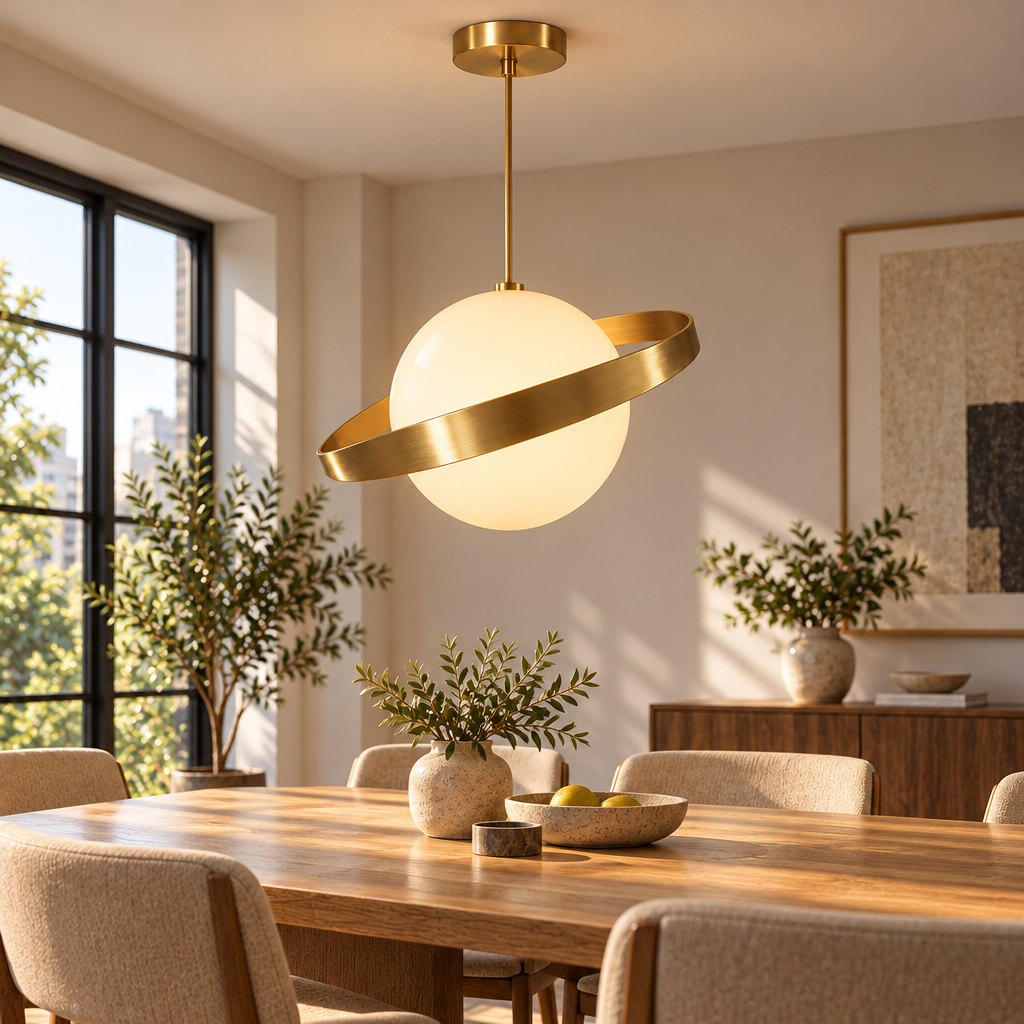 Saturn Globe Pendant Light