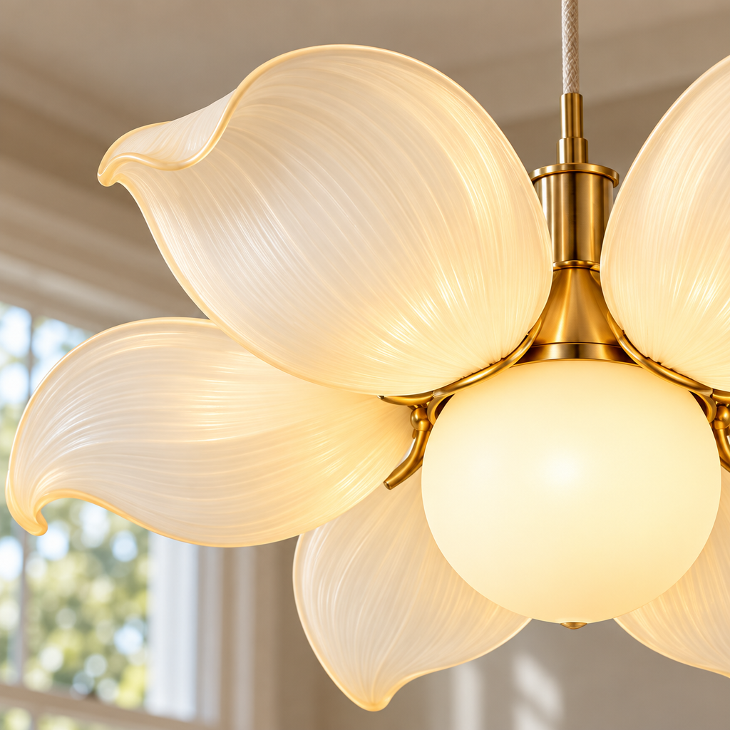 Ivory Petal Pendant Light